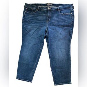 Torrid Dark Medium Wash Boyfriend Straight Vintage Stretch Jeans Size 26 Short